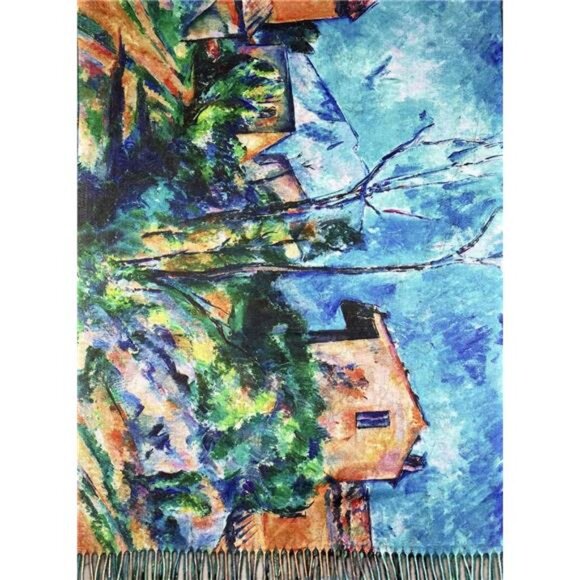 Womens Art Scarf Van Gogh Reversible Soft Cashmere Feel Shawl Wrap Gift Box - Picture 5 of 6